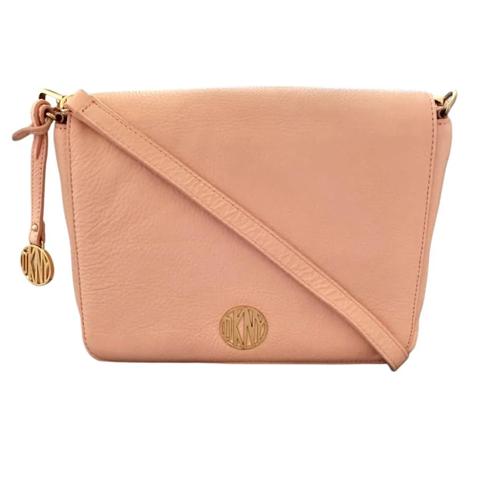 DNKY Pink Leather Crossbody Bag